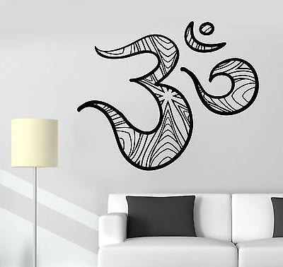 Wall Sticker Om Symbol Meditation Hieroglyph Ornament Vinyl Decal Unique Gift (z2942)