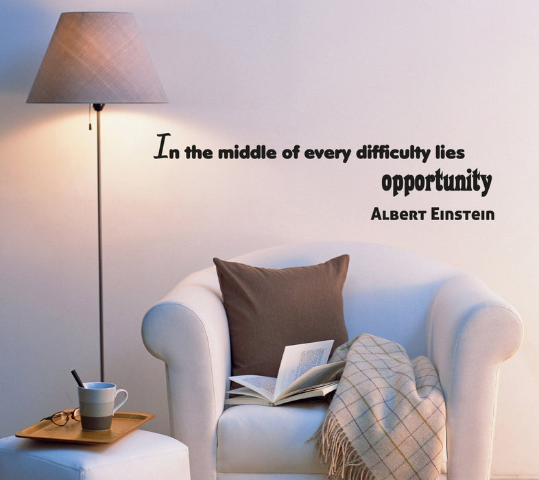 Wall Decal Science Words of Wisdom Motivation Einstein Vinyl Sticker (ed851) (22.5 in X 6 in)
