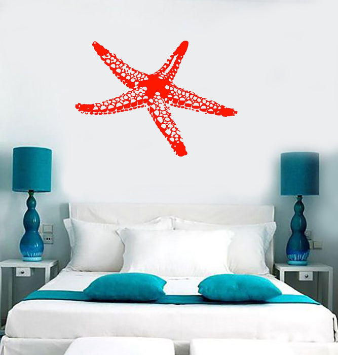 Wall Vinyl Decal Sea Star Fish Marine Ocean Beach House Decor Unique Gift m003