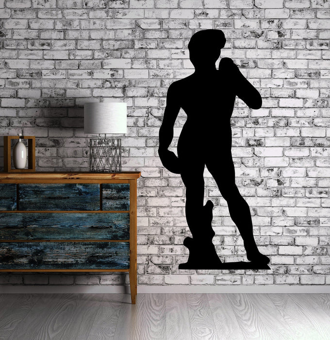 Wall Decor Mural Vinyl Sticker David Michelangelo Statue Outline Art Decal Unique Gift M110