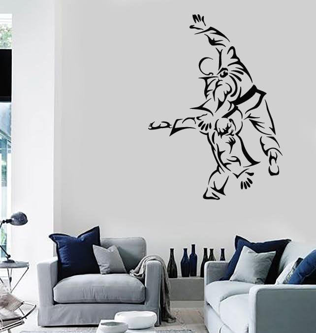 Vinyl Decal Wall Stickers Judo Throw Grappling Martial Arts Jiu Jitsu (z1668)