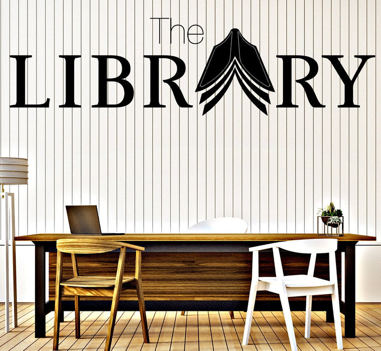 Wall Vinyl Decal Library Books Bookstore Interior Decor Unique Gift z4666