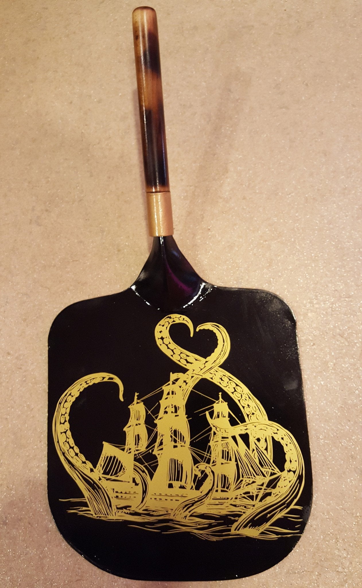 Awesome Octopus Decal in Gold Metallic
