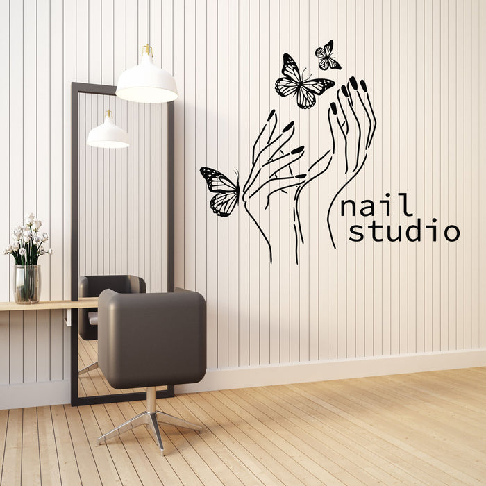 Vinyl Wall Decal Beauty Salon Nail Studio Manicure Pedicure Stickers Mural (g8650)