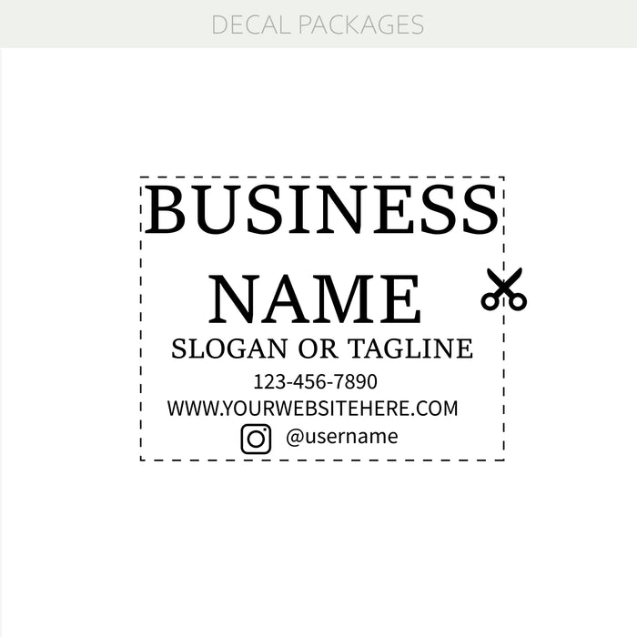 Personalized Business Name Storefront Door Vinyl Decal – Custom Logo & Shop Sign w023
