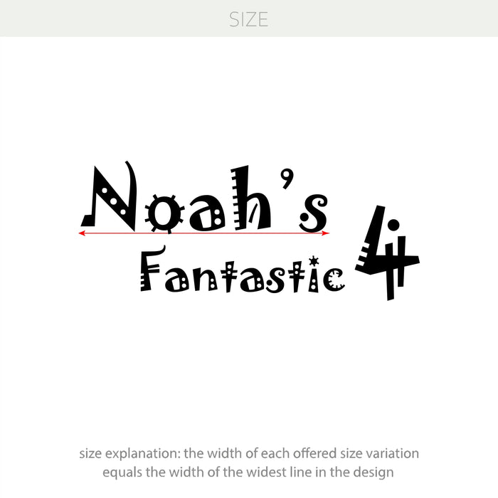 size decal