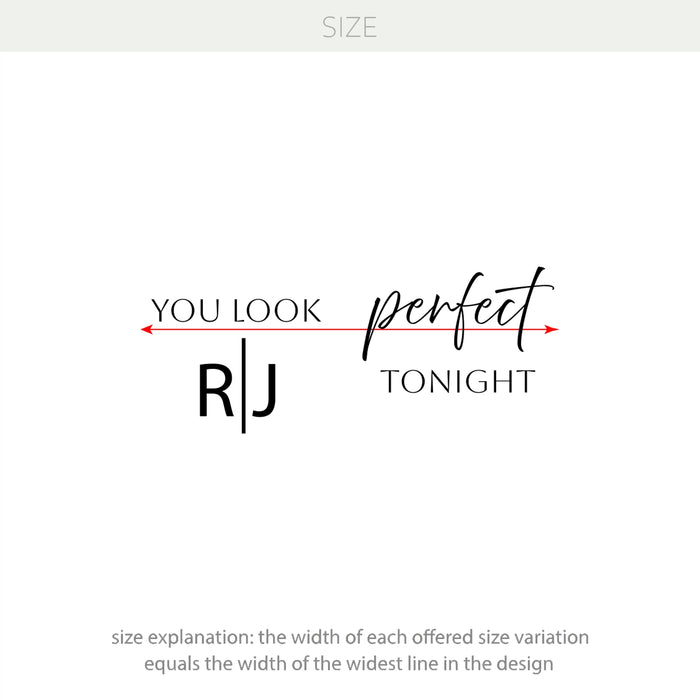 size decal