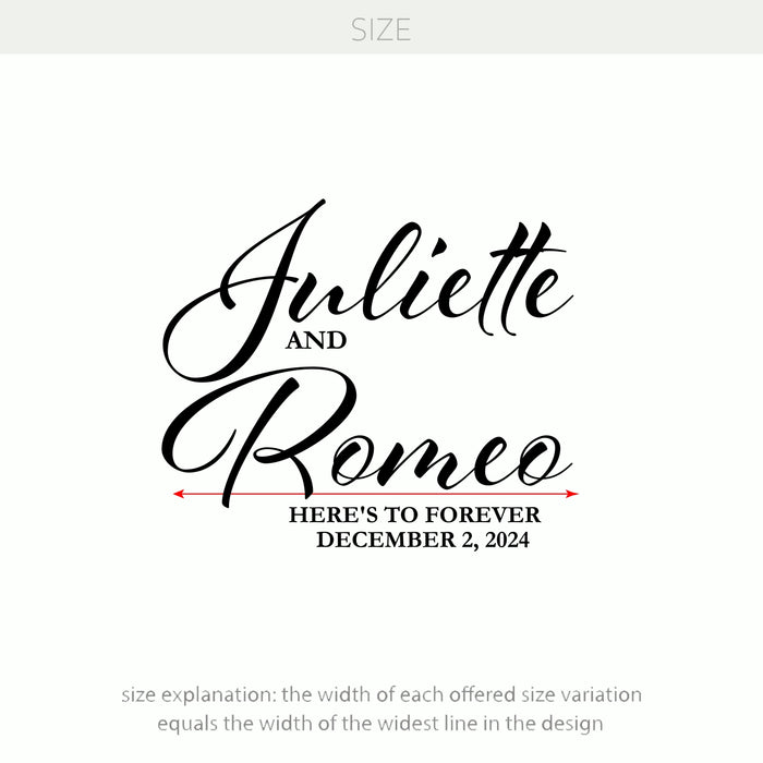 size decal