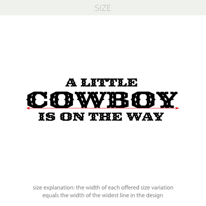 A Little Cowboy | Cowgirl Is On The Way Girl Boy Western-Themed Baby Shower Decor Gender Reveal Decoration w026
