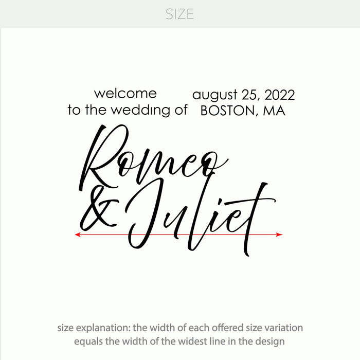 size decal