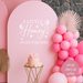 girl baby shower backdrop decor, white decal