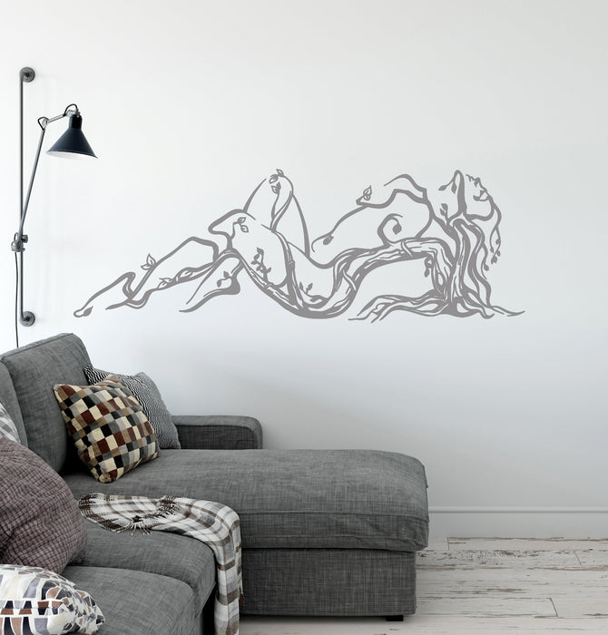 Sale of Naked Girl Tree Branches Vinyl Wall Decal Sticker Unique Gift (971ig) L 14.8 in X 45 in
