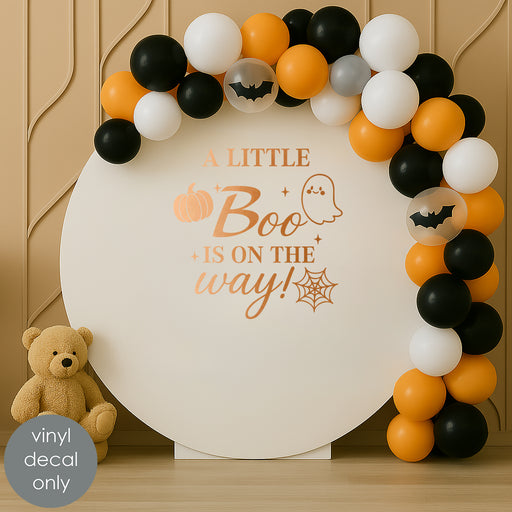 Halloween baby shower backdrop decor