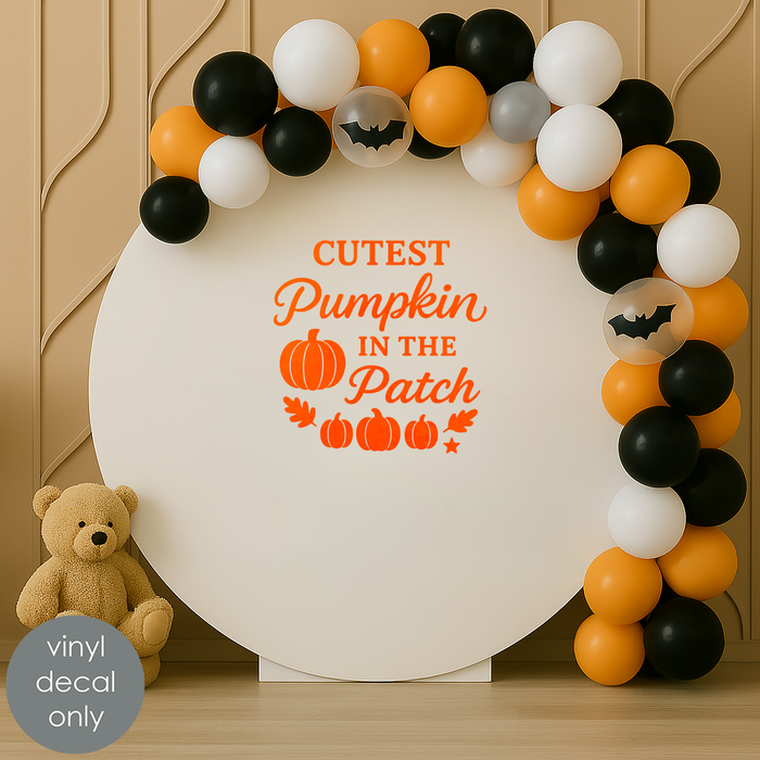 Autumn themed baby shower backdrop decal