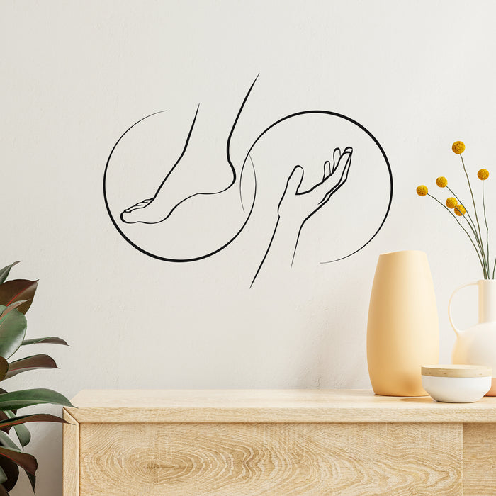 Vinyl Decal Foot Massage Spa Salon Relax Therapy Beauty Wall Stickers Mural Unique Gift (ig2731)