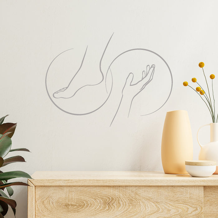 Vinyl Decal Foot Massage Spa Salon Relax Therapy Beauty Wall Stickers Mural Unique Gift (ig2731)
