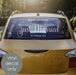 just married wedding car decal, honeymoon car sticker, personalized decor, custom names and date