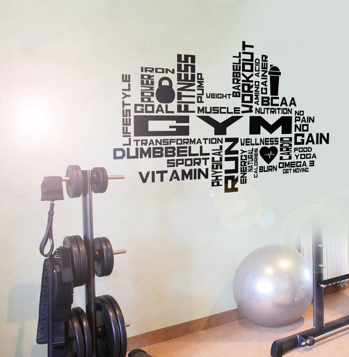 Vinyl Wall Decal Gym Motivation Sport Beautiful Body Health Stickers Unique Gift (846ig)
