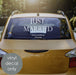 just married personalized decal, custom name and date, car window wedding sticker