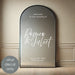 Personalized Welcome To The Wedding Sign Mirror Decal, indoor interior