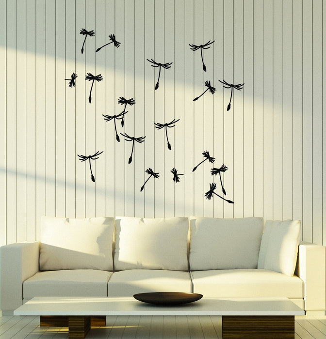 Sale Vinyl Wall Decal Dandelion Petals Flower Plant Room Decoration Sticker 2731ig S 11 in X 11.25 Black
