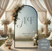 Personalized Wedding Decor Monogram Vinyl sign– Custom Bride & Groom Names, Initials & Date, black decal on mirror, outdoor wedding theme