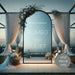 Welcome Wedding Custom Sign Decal, outdoor scene, white decal on mirror 