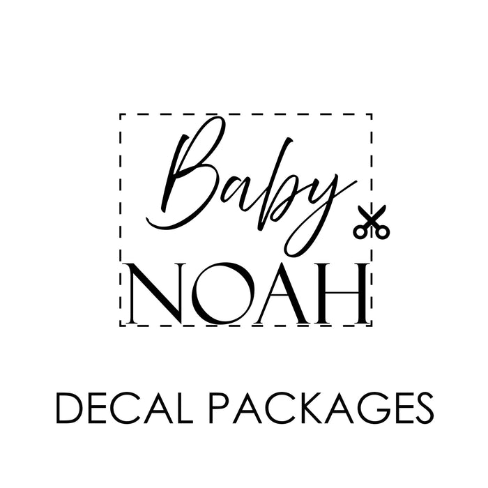 Baby Birthday Party Personalized Vinyl Decal – Custom Name Sticker for Celebration Decor w030