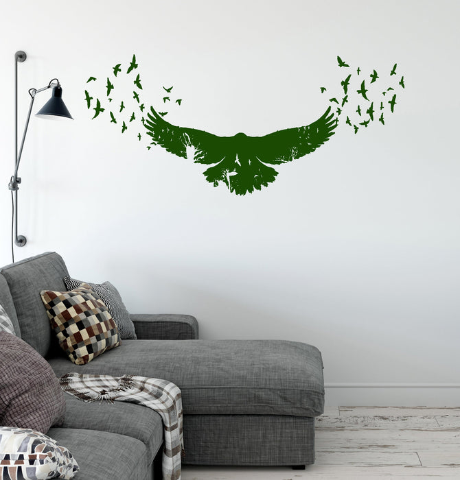 Sale Vinyl Wall Decal Raven Birds Sticker Unique Gift (1336ig) L 20.6 in X 45 in
