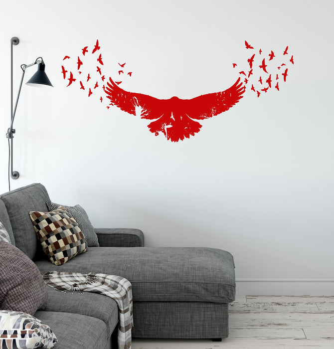 Sale Vinyl Wall Decal Raven Birds Sticker Unique Gift (1336ig) L 20.6 in X 45 in