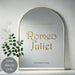 Wedding Mirror Decal for Reception, gold metallic decal on arch mirror