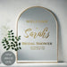 Welcome to Bridal Shower Personalized Vinyl sign, gold metallic decal on mirror
