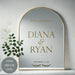 Here’s to Forever Wedding Personalized Vinyl decor, gold metallic decal on big mirror, party decoration