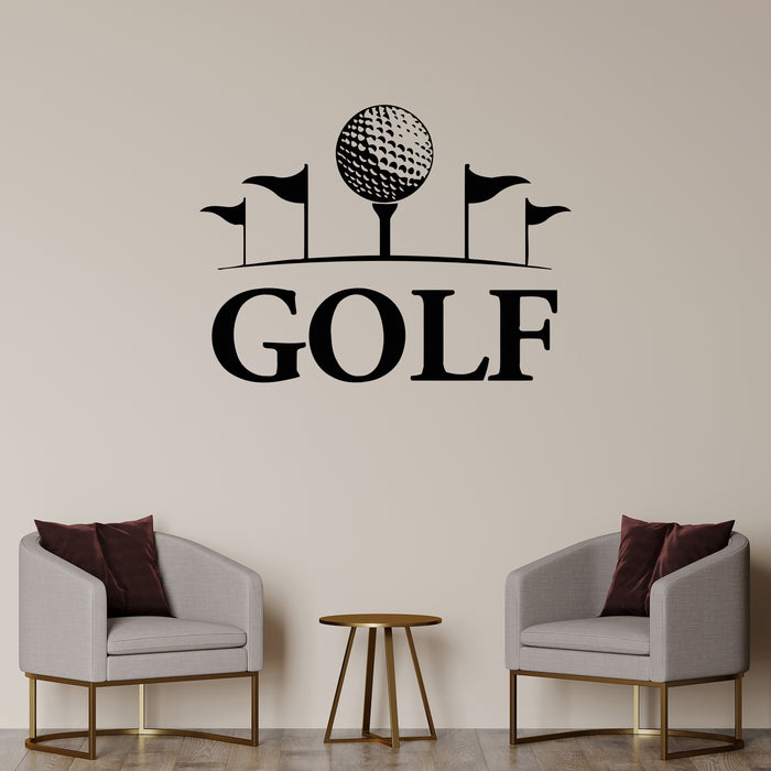Wall Vinyl Decal Golf Club Art Mural English Sport Hobbies Stickers Unique Gift (ig3129)