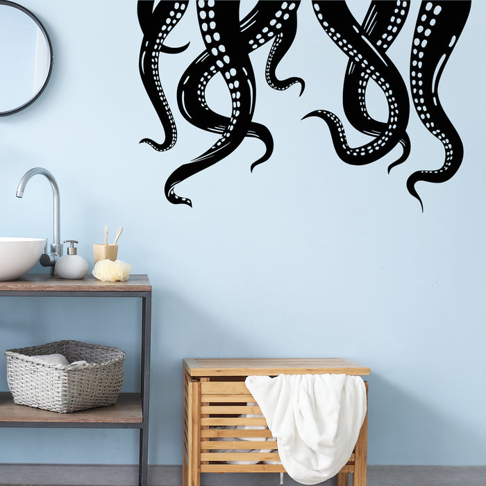 Vinyl Wall Decal Octopus Tentacles Kraken Bathroom Decor Stickers Unique Gift (ig4144)