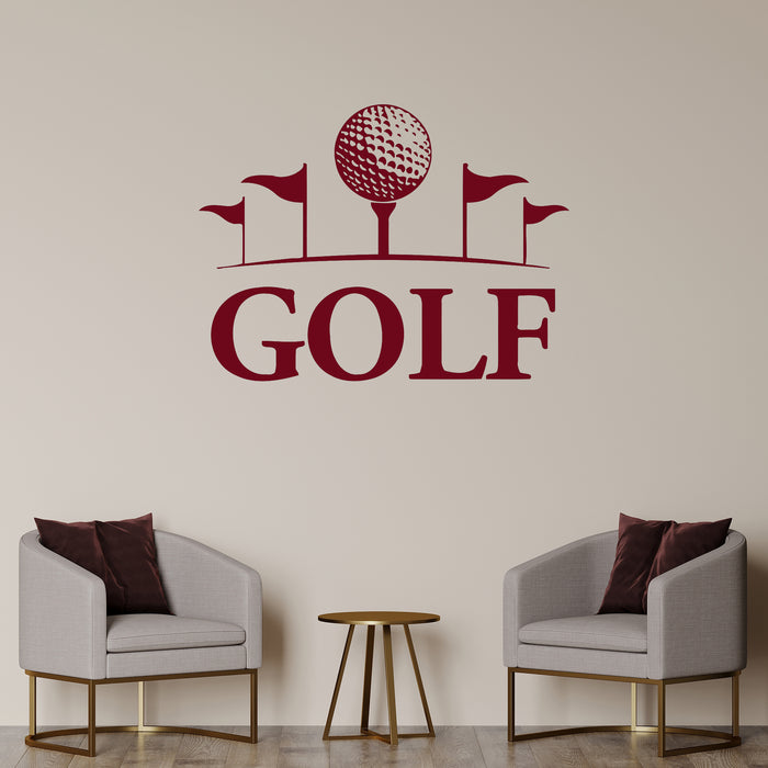 Wall Vinyl Decal Golf Club Art Mural English Sport Hobbies Stickers Unique Gift (ig3129)