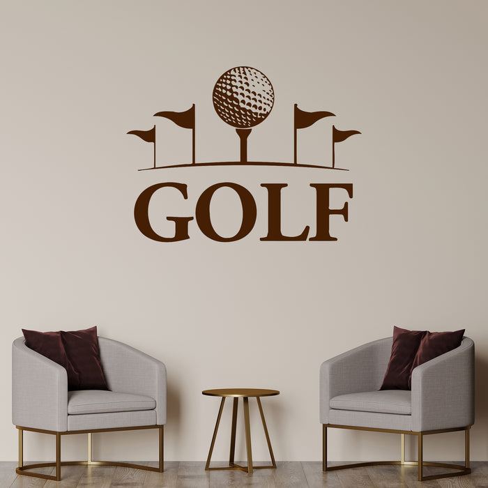 Wall Vinyl Decal Golf Club Art Mural English Sport Hobbies Stickers Unique Gift (ig3129)