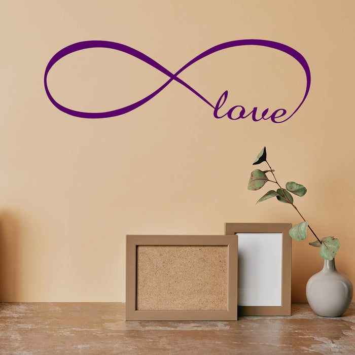 Decal Wall Vinyl Love Infinity Woman Girl Room Romantic Bedroom Idea (ig3638)