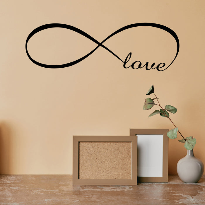 Decal Wall Vinyl Love Infinity Woman Girl Room Romantic Bedroom Idea (ig3638)