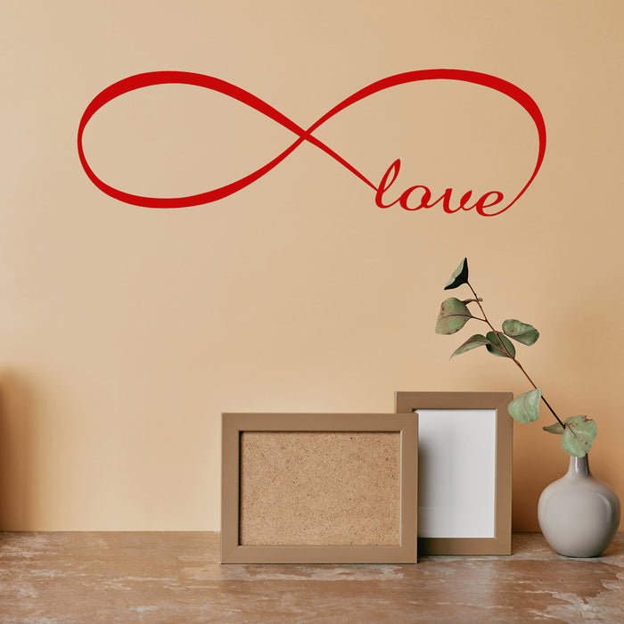 Decal Wall Vinyl Love Infinity Woman Girl Room Romantic Bedroom Idea (ig3638)