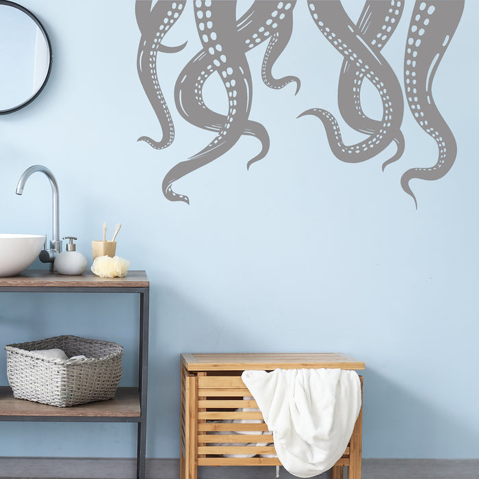 Vinyl Wall Decal Octopus Tentacles Kraken Bathroom Decor Stickers Unique Gift (ig4144)