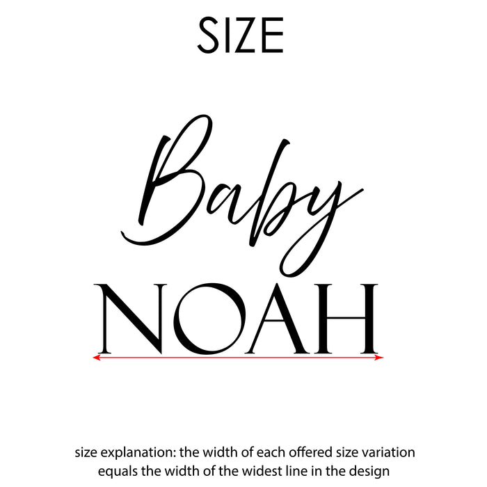 Baby Birthday Party Personalized Vinyl Decal – Custom Name Sticker for Celebration Decor w030