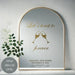 Let’s Toast to Forever Wedding Mirror sign, gold metallic decal on mirror, custom names and date 