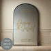Personalized Welcome To The Wedding Sign Mirror Decal, gold metallic color
