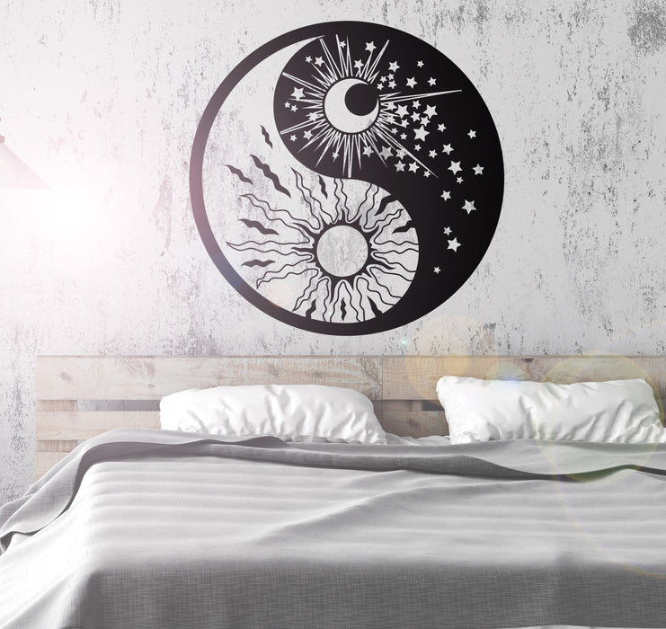 yin yang moon sun wall sticker decal