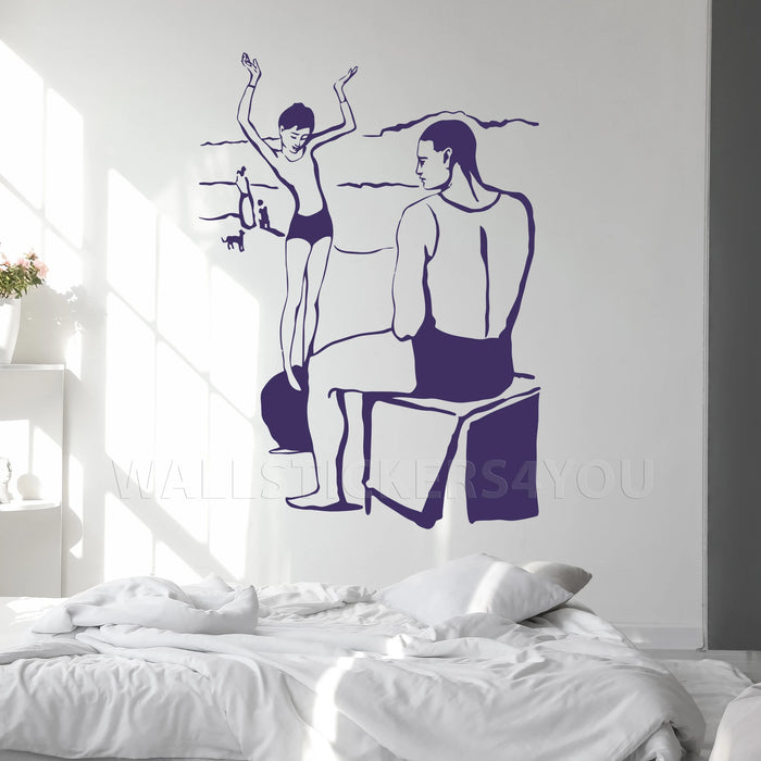 Picasso and abstract art dark blue