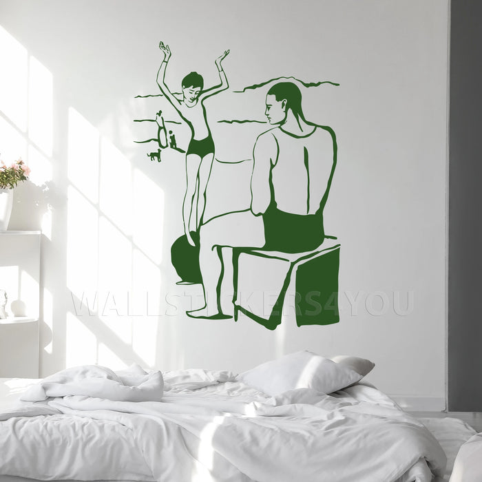 Picasso and abstract art dark green