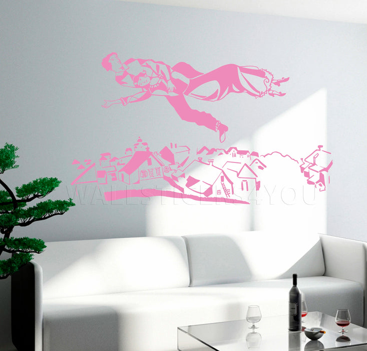 wall art Chagall abstract pink