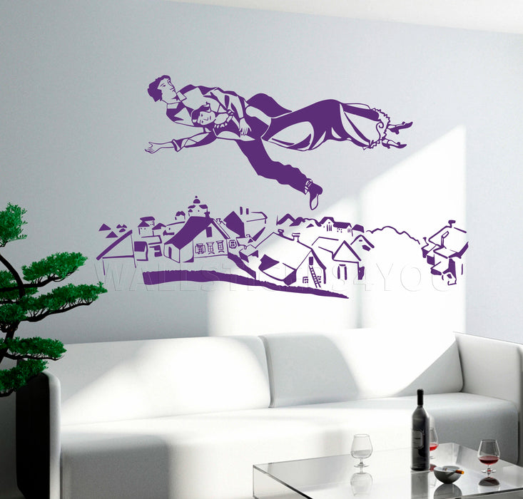 wall art Chagall abstract purple

