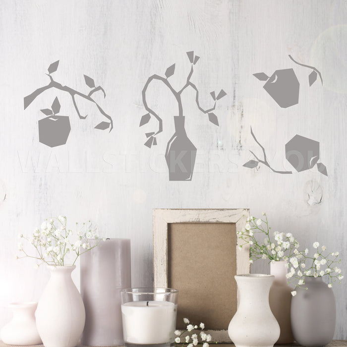 flower abstract art grey